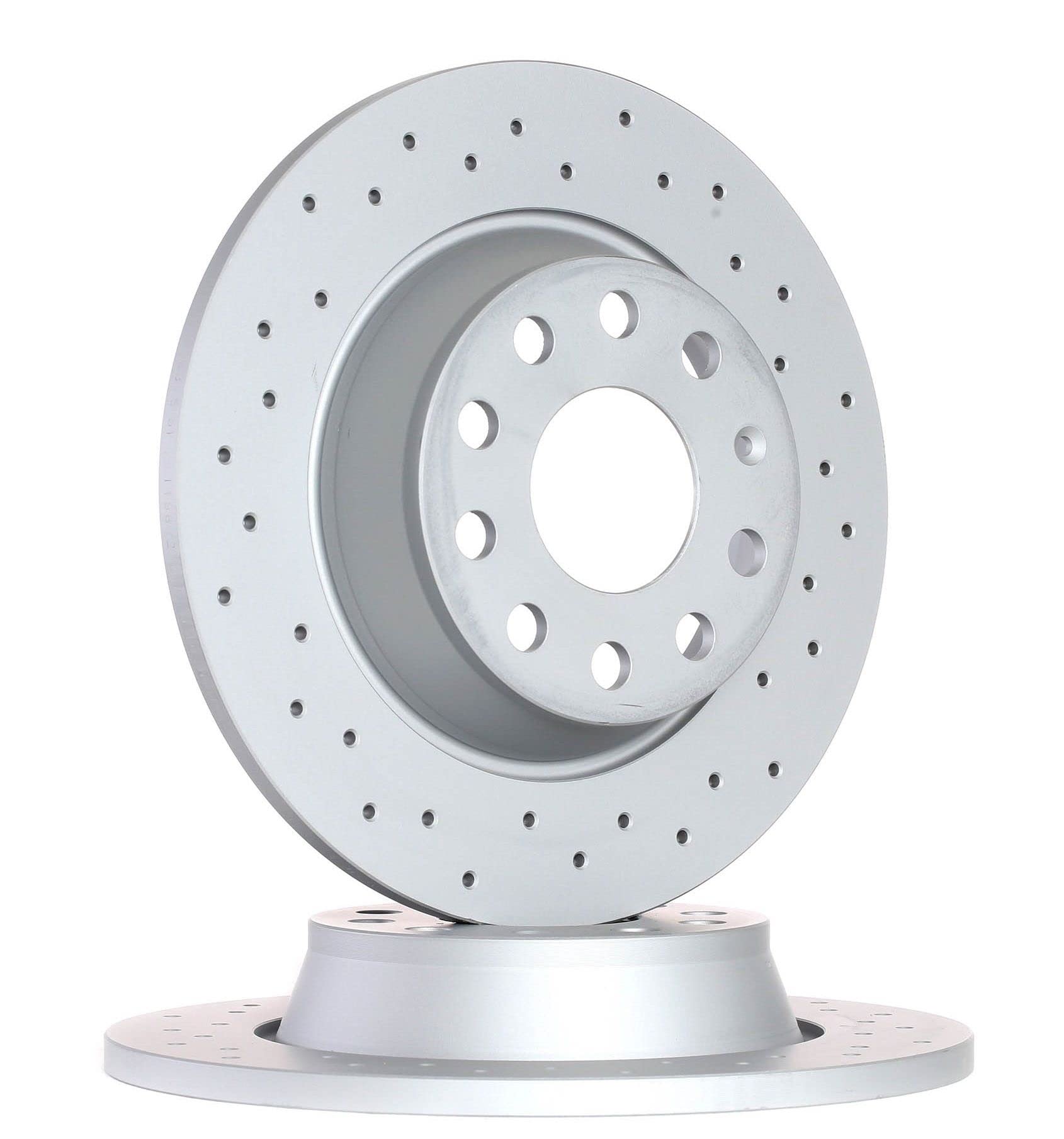 2x ZIMMERMANN Disco de freno Trasero Ø282mm Altura: 49mm Espesor: 12mm Cantidad de Taladros: 1/5 Corona de Agujeros - Ø: 112mm macizo perforado 100.3315.52 Compatible con VW Passat B8 Variant 3G5, CB5
