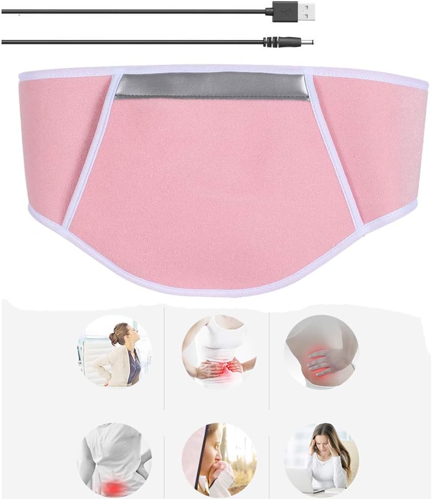 Carbon Fiber Heating Abdominal Binder Belly Tummy Wrap Belt Uterus Support for Women Menstrual Cramps Reliever Postpartum Recovery Far Infrared FIR Technology