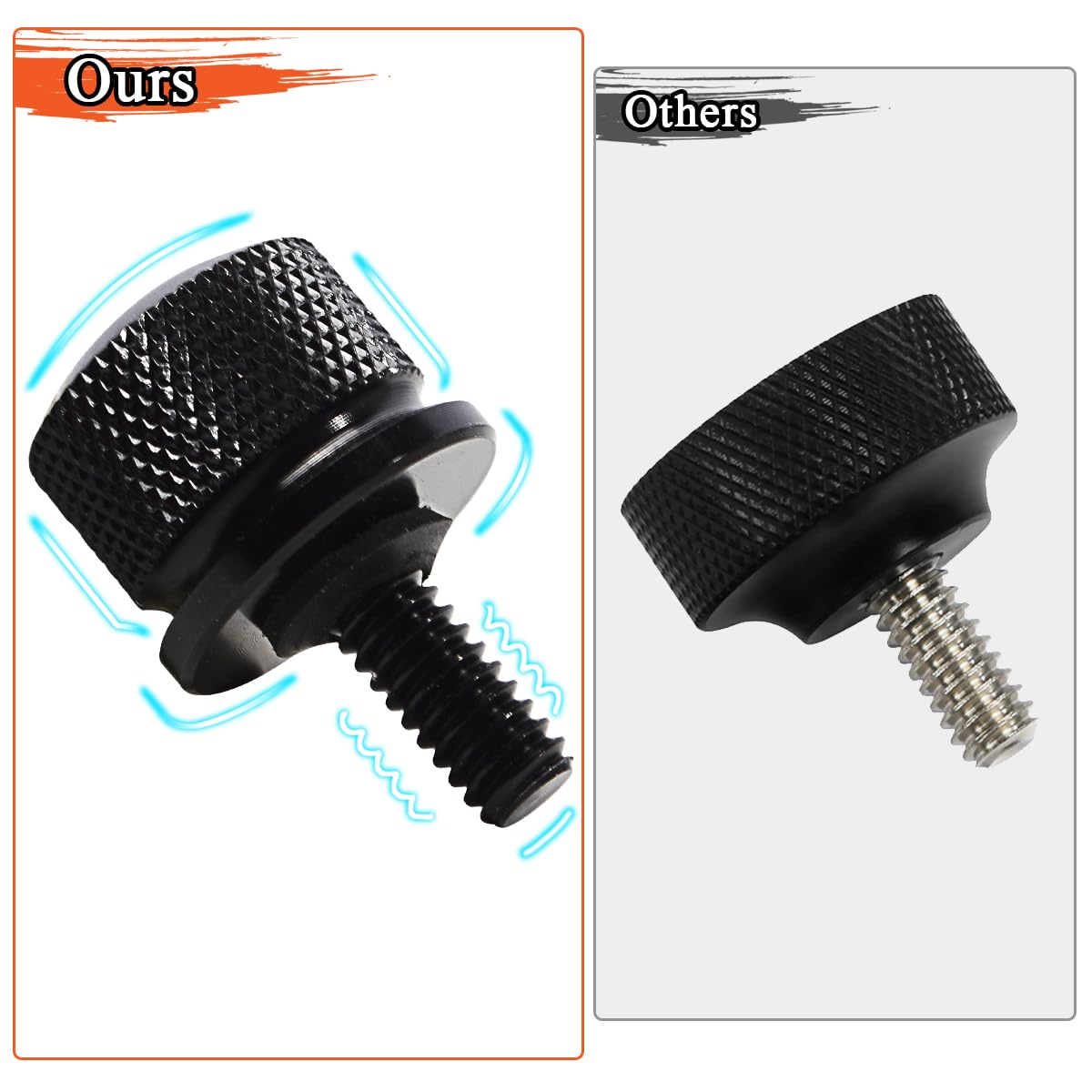 Quick-Release Fender Seat Hardware Kit,1/4-20 Thread Seat Bolt/Screw