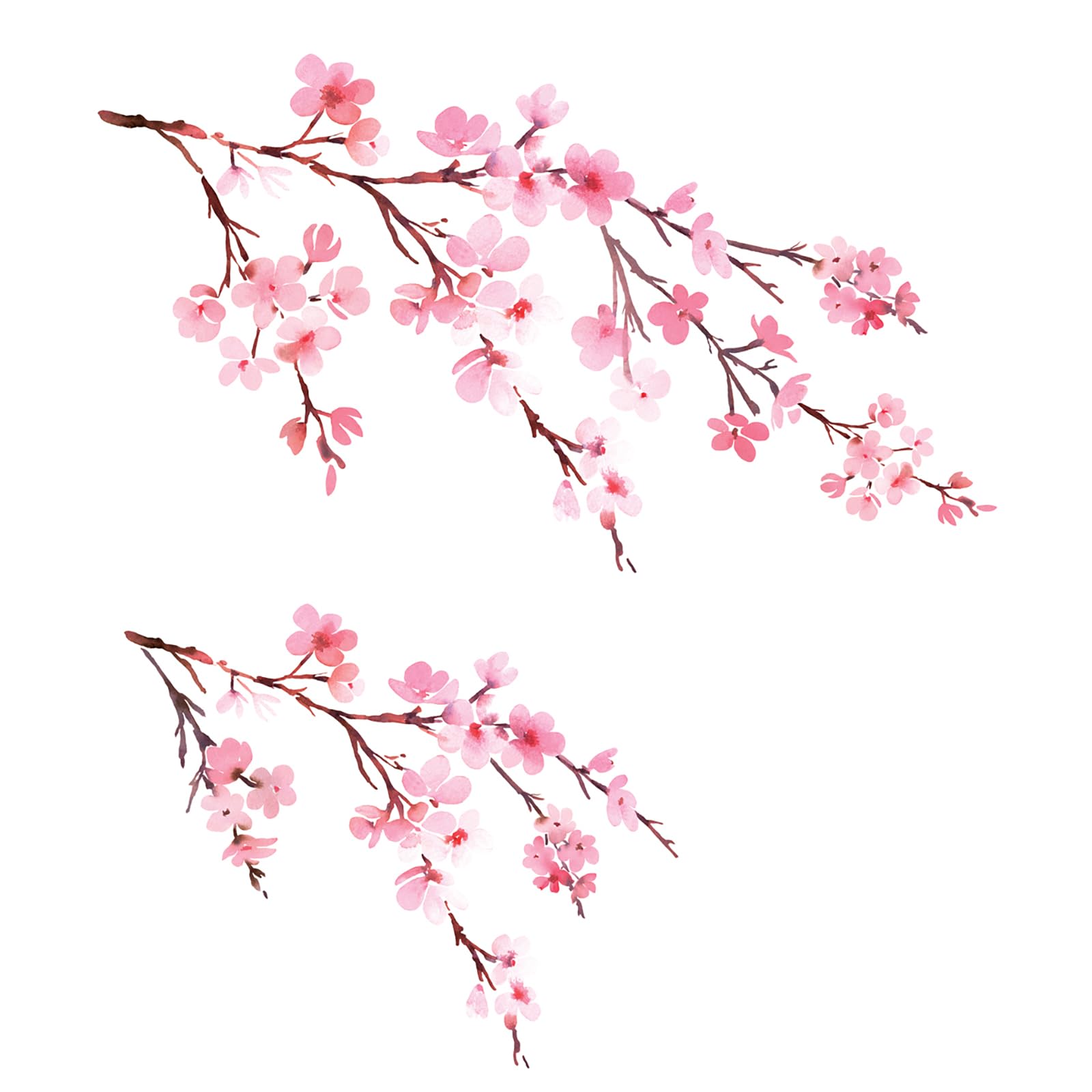 Stickers Muraux Aquarelle Cerisiers En Fleurs – Décor Japonais Chambre Enfant Bébé Sublime