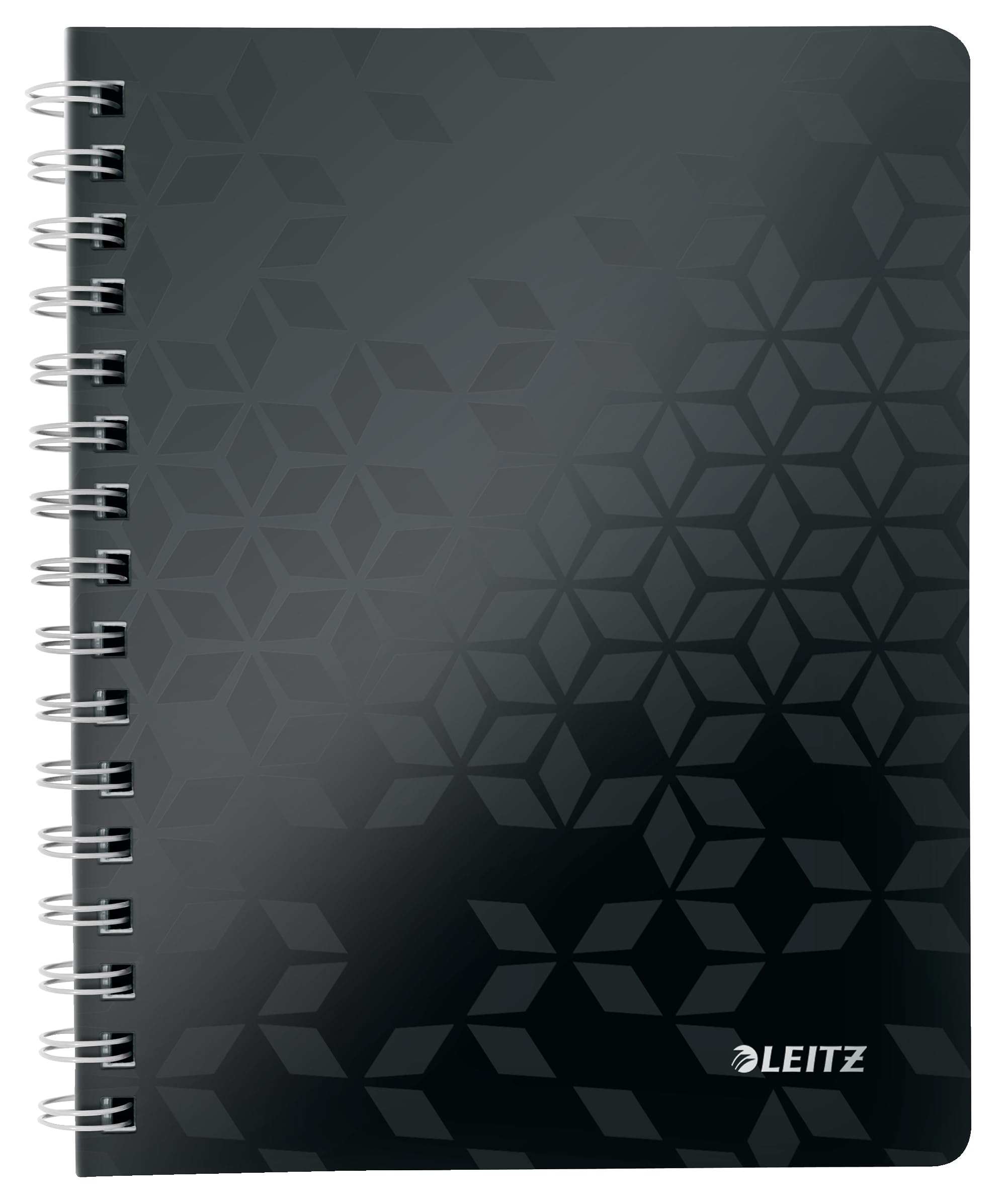 Leitz Office College Pad - Cahier A5 Quadrillé Avec Reliure Spirale, Ouverture à 360 Degrés, 180 Pages / 90 Feuilles De Papier Accrédité FSC 80 G /m², Pour Bureau Et école, Bleu, 44581035
