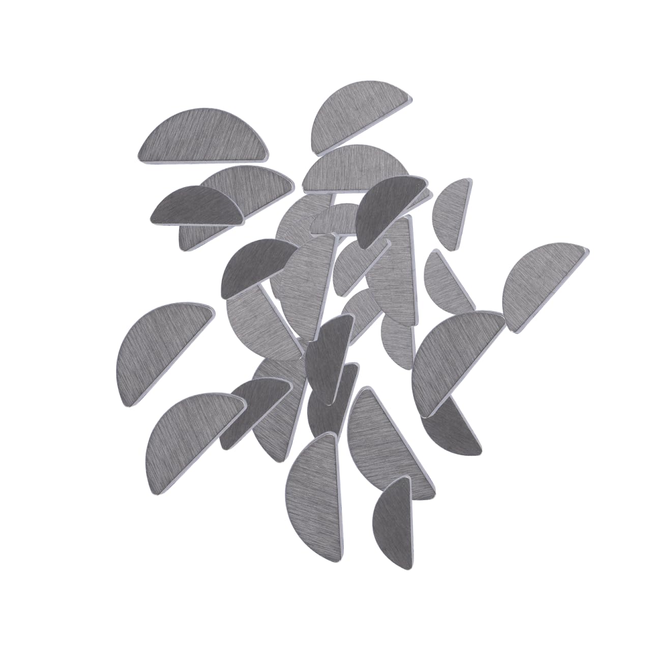 Ciieeo 80Pcs Stainless Steel Woodruff Key Durable Fasteners for Mechanical Industry for Shaft and Pulley Applications