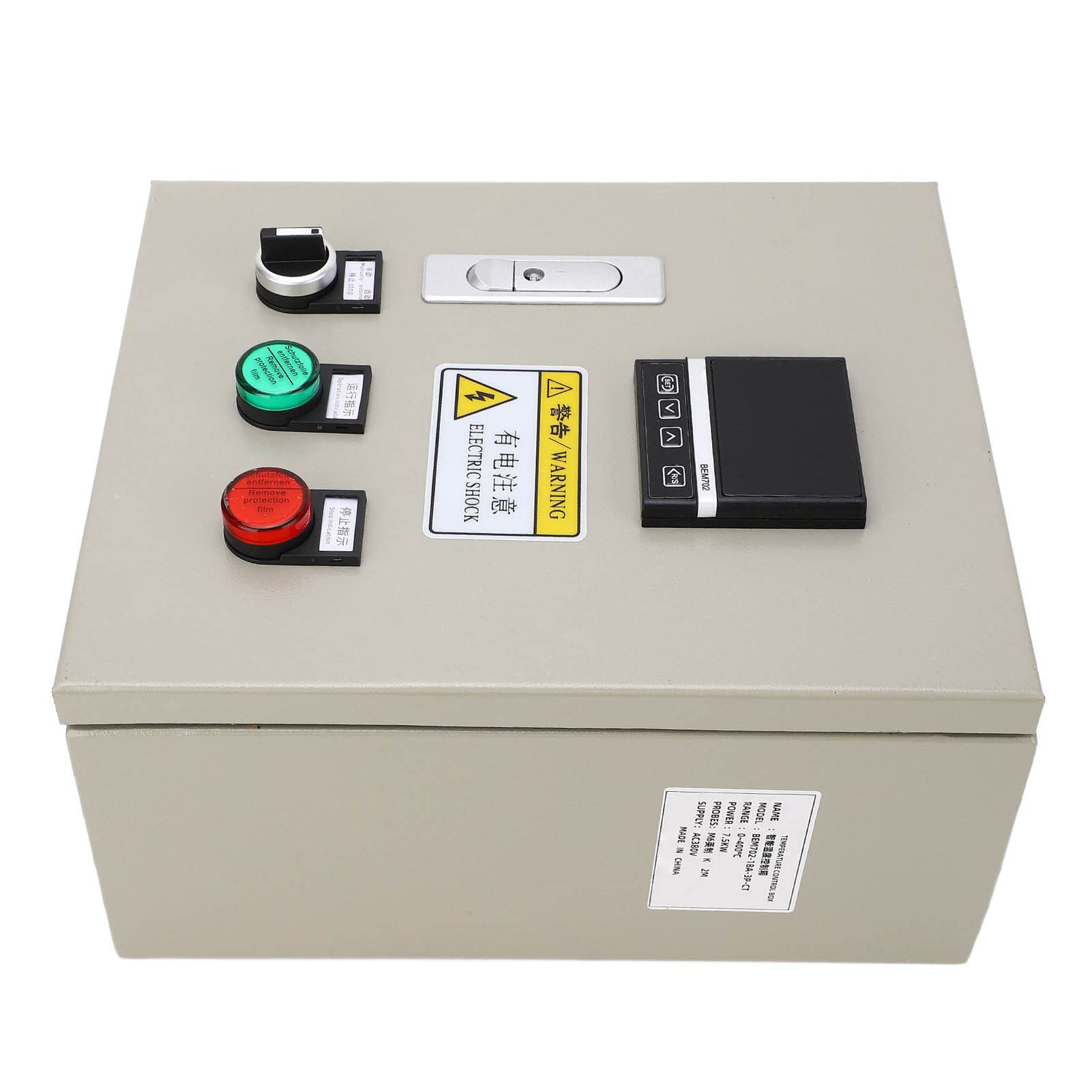 Omabeta Controlador de Temperatura PID Interruptor de Termostato Digital 0-400 ℃ para Aplicaciones de Calefacción Industrial Acero Inoxidable 7.5KW