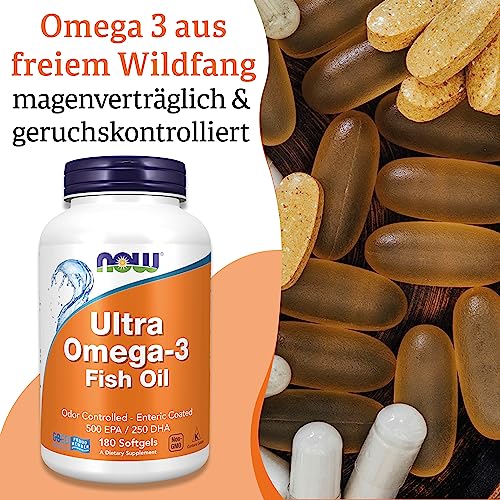 Now Foods, Ultra Omega-3, 500 EPA / 250 DHA, 180 Weichkapseln, Laborgeprüft, Fischöl, Glutenfrei, Ohne Gentechnik – Bild 3