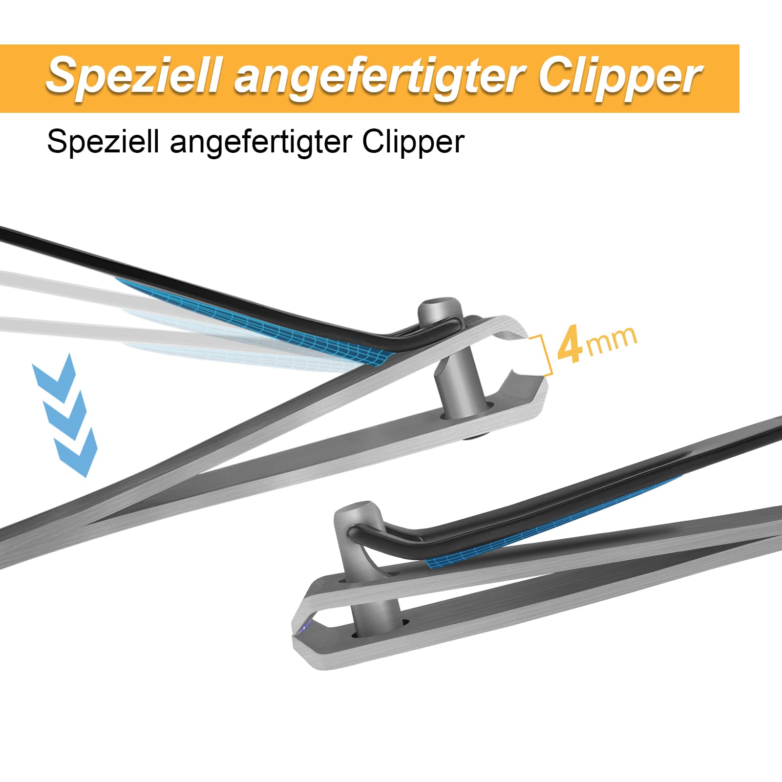 Langstieliger Nagelknipser mit Lupe, Schneiden von Nägeln ohne Biegen, geeignet für Schwangere, Übergewichtige, ältere Menschen, Menschen mit schlechten Knien (80CM-mit Lupe)