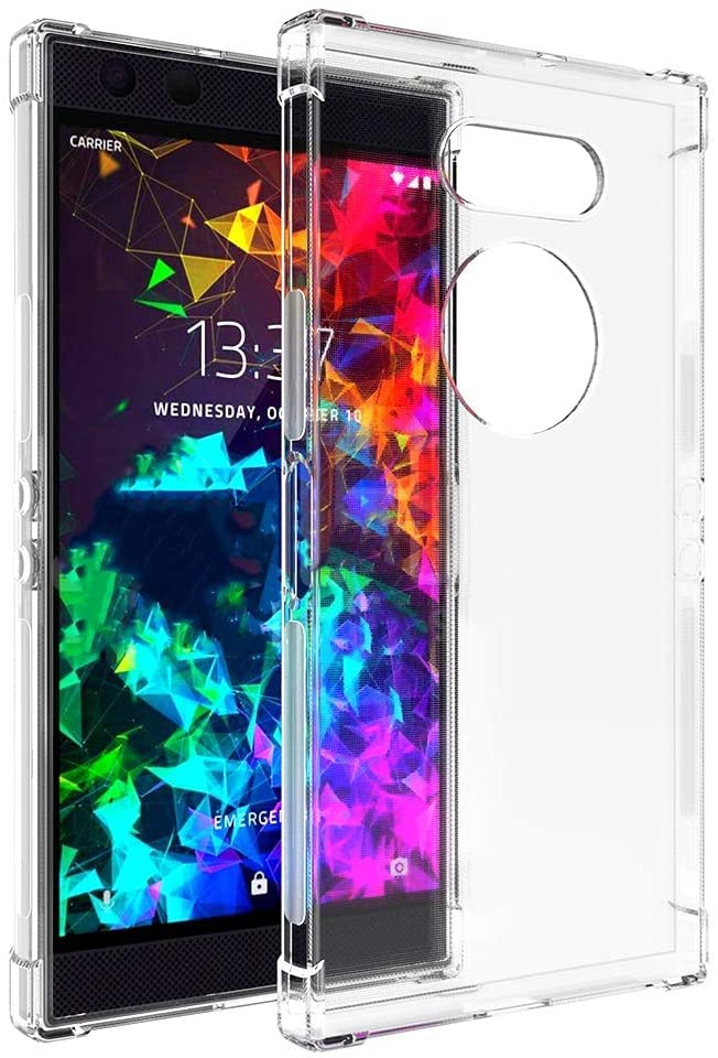 Image of Amazon Brand - Solimo Mobile Cover Soft & Flexible Shockproof Back Case with Cushioned Edges Transparent for Razer Phone 2