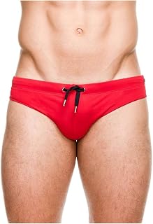 Sunga Homens Sexy homem's natação pad-up swim trunks natação homens cuecas cuecas boxers cor retalhos cor (Color : Red, Size : L)