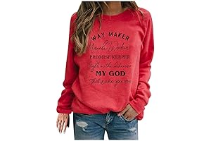 Ruziyoog Way Maker Shirts for Women: Comfort in Faith