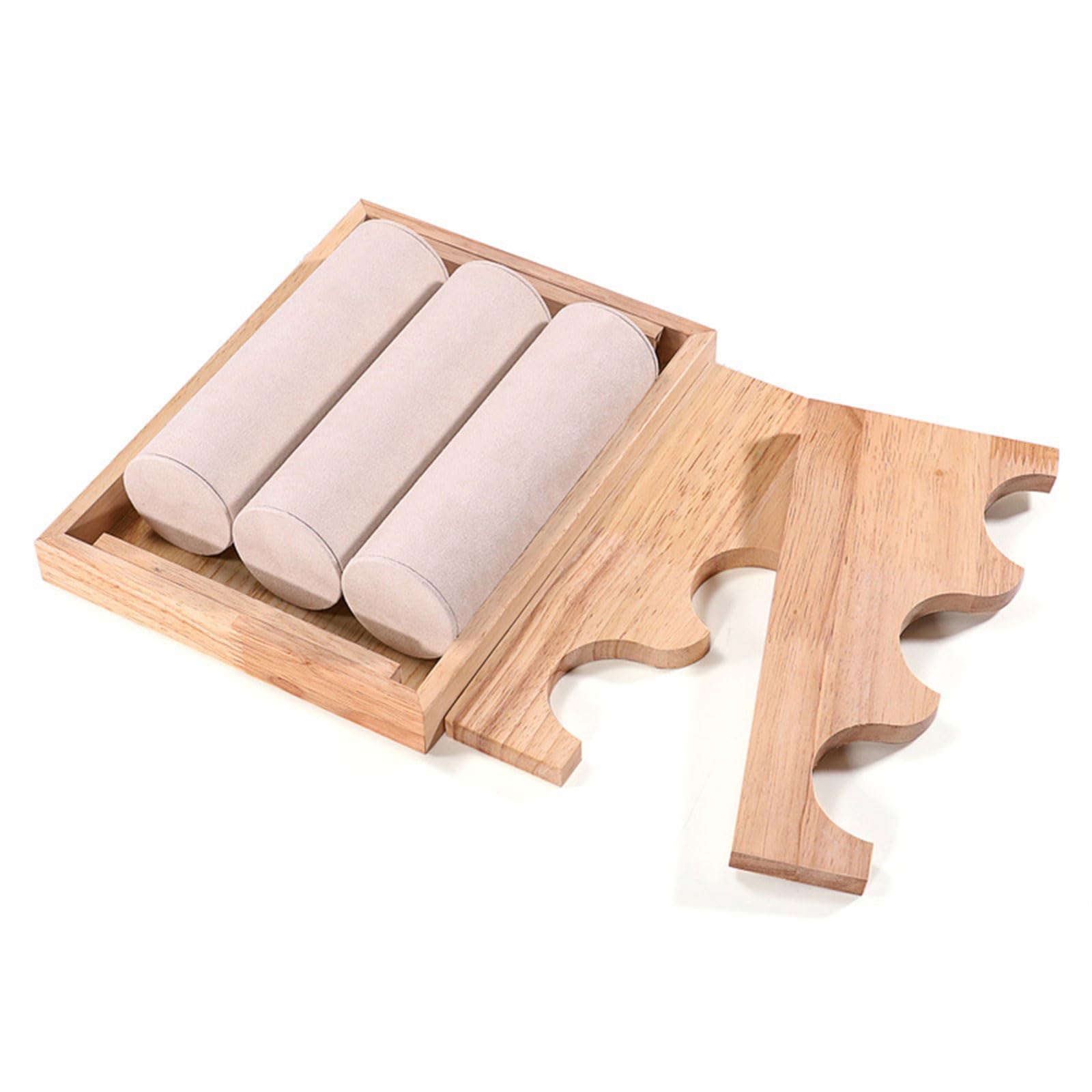 Eleganter Schmuckständer aus Holz, 3 Etagen, Armbandhalter und für Heimdekoration, Accessoires und Sammlungen, stilvolles Holzdisplay zur Schmuckaufbewahrung
