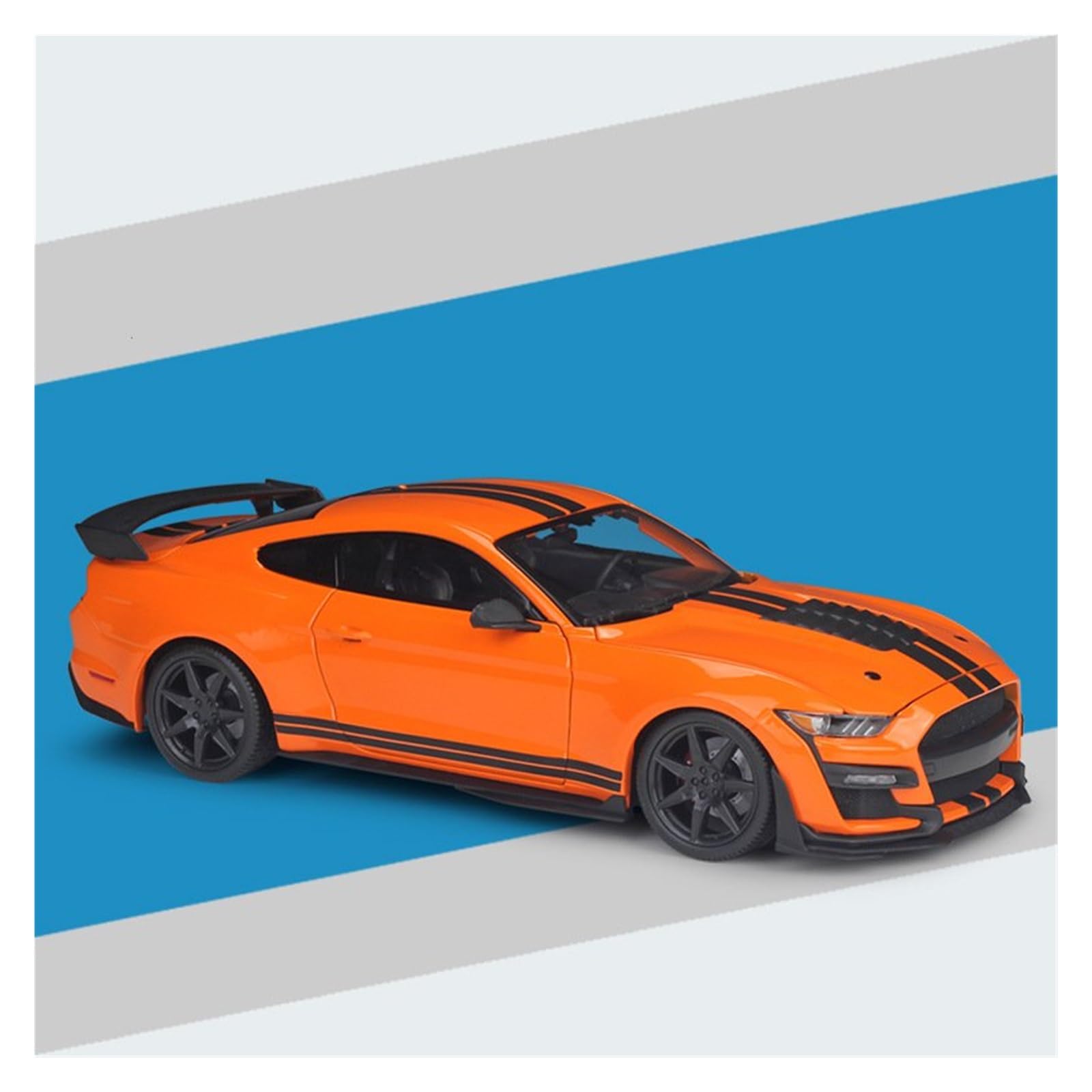 UIFCOG Die Cast Collectible Car Model 1:18 For Mustang For Shelby GT500 2020 Car Collectible Alloy Diecast Models(Orange)