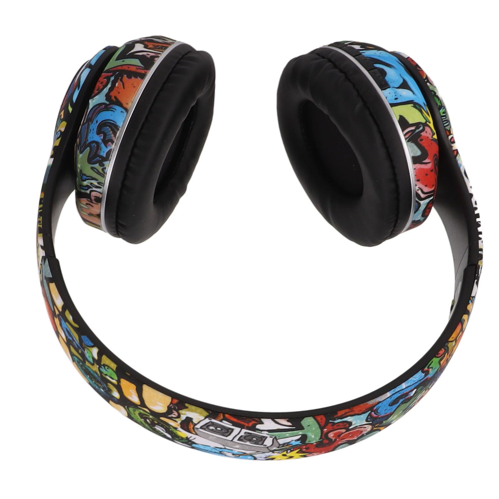 Over-Ear-Kopfhörer, Kabelloses, Faltbares, Leichtes Headset, Innovativer Graffiti-Design-Kopfhörer mit Geräuschunterdrückung, Tiefer Bass für Trave,