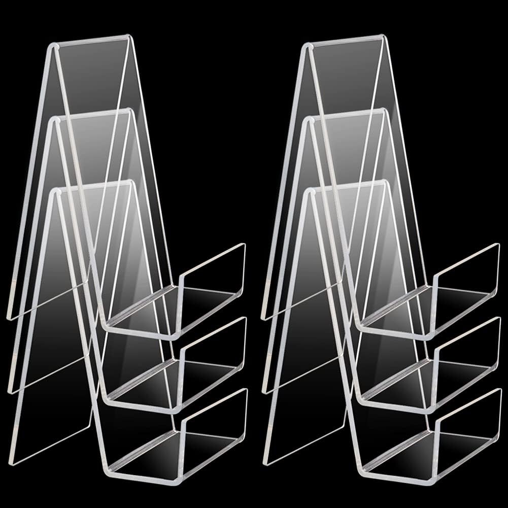 Qiuttnqn 6 PCS Clear Acrylic Book Holder,Large Display
