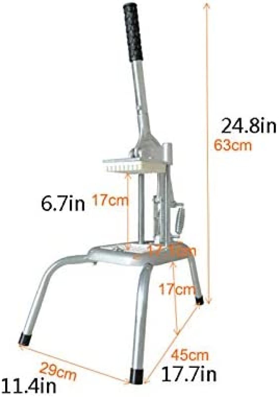 Pommes-Frites-Schneider, Ideal Für Gemüse, Kartoffel-Pommes-Schneider, Professioneller Gemüseschneider, Edelstahlschneider Für Die Küche, Kartoffelschneider,Silber,8+10mm,GQYYS