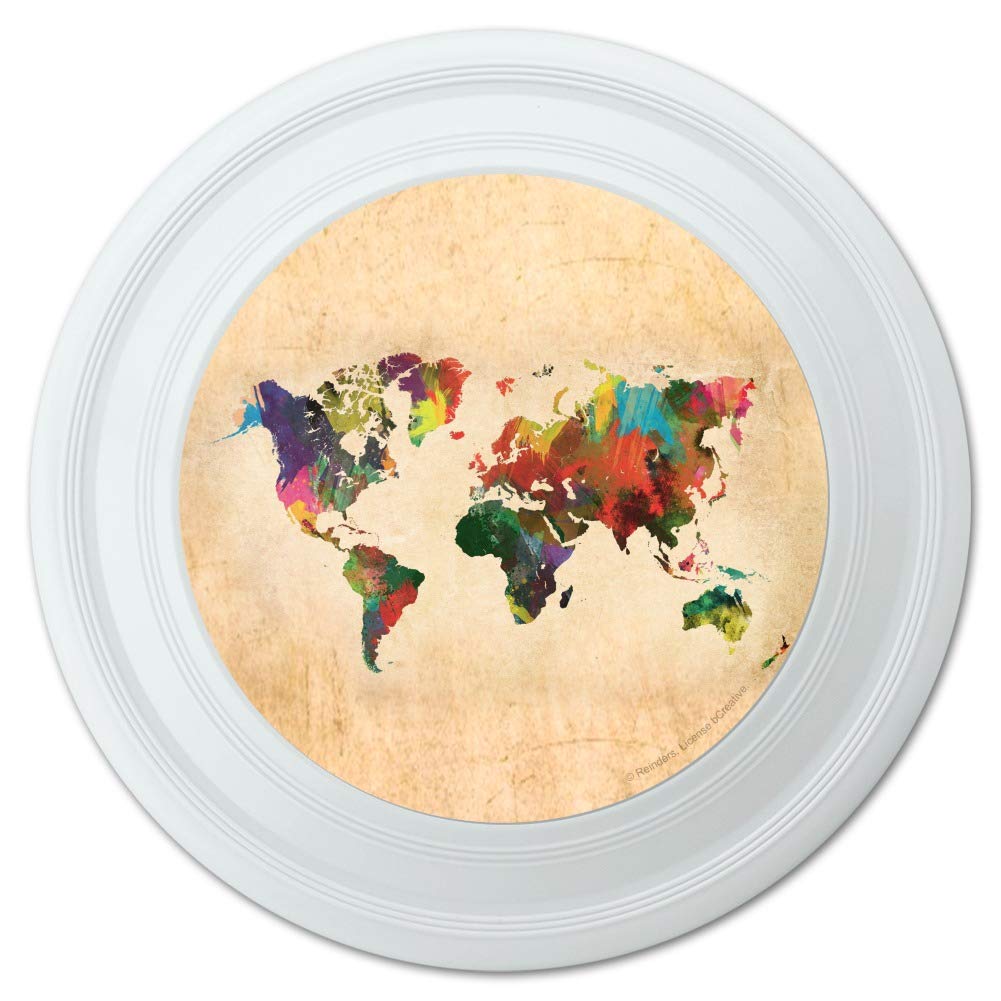 GRAPHICS & MORE Colorful Rainbow Map of The World Earth Globe Novelty 9