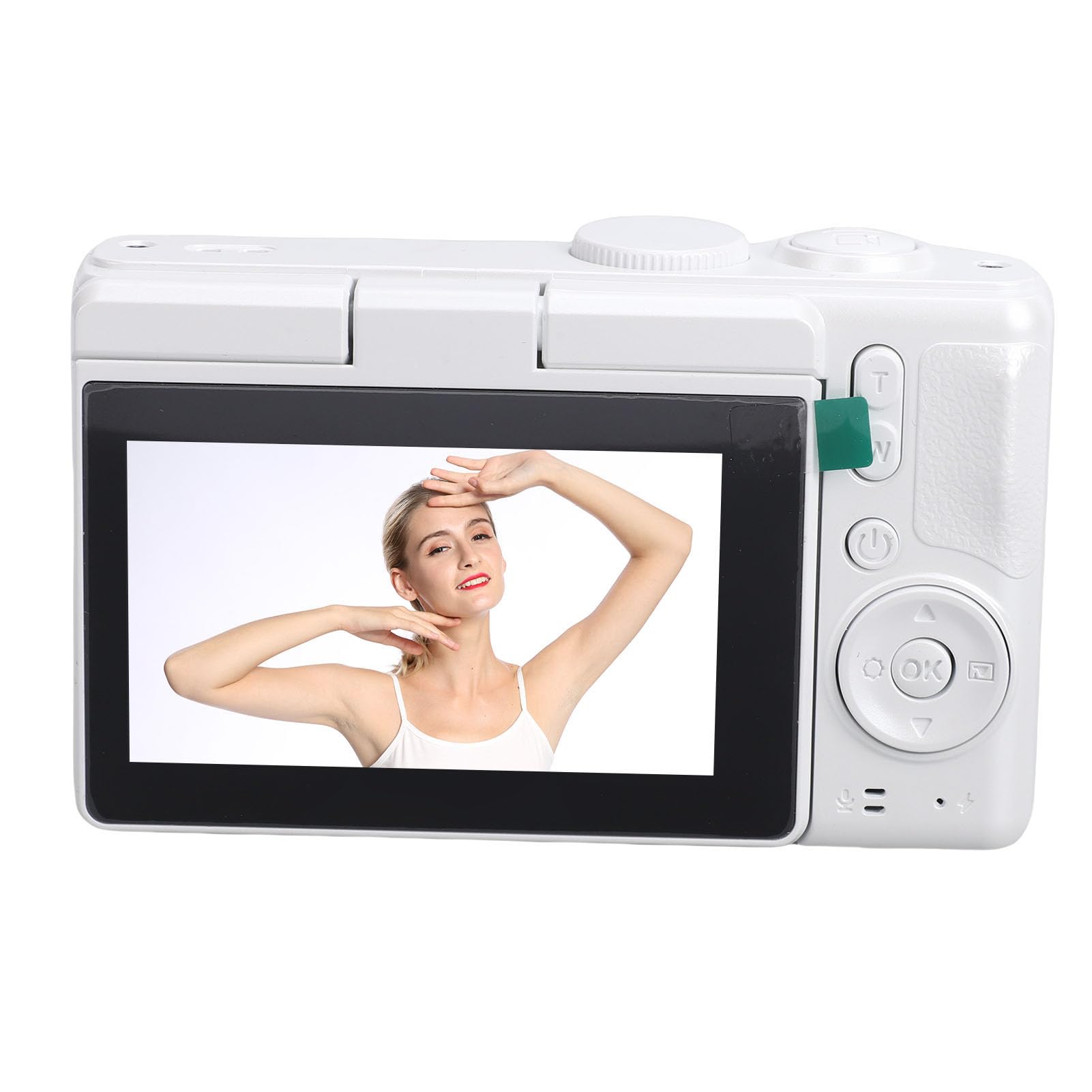 Tangxi Fotocamera Digitale da 64 MP con Schermo Ribaltabile Video 4K Zoom Digitale 16x Connettività WiFi LCD Ruotabile da 3" per Vlogging con Flash LED