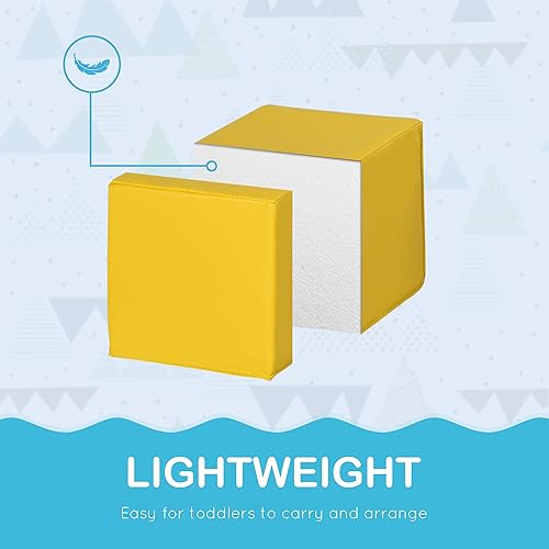 Miniatura 3 de Soozier Bloques de juego suaves de 12 piezas, juguete de espuma suave, bloques de construcción y apilamiento, juguetes de aprendizaje compatibles