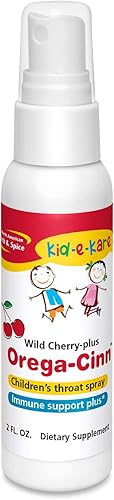 NORTH AMERICAN HERB & SPICE Kid-e-kare Orega-Cinn - Espray para garganta, 2 onzas líquidas, apoyo inmunológico para niños, con cerezas silvestres y