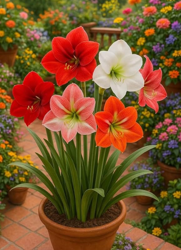Imported Double Amaryllis Lily Flower Bulbs for Planting and Gardening (Pack of 2 Mixed Flower Bulbs)-image-24