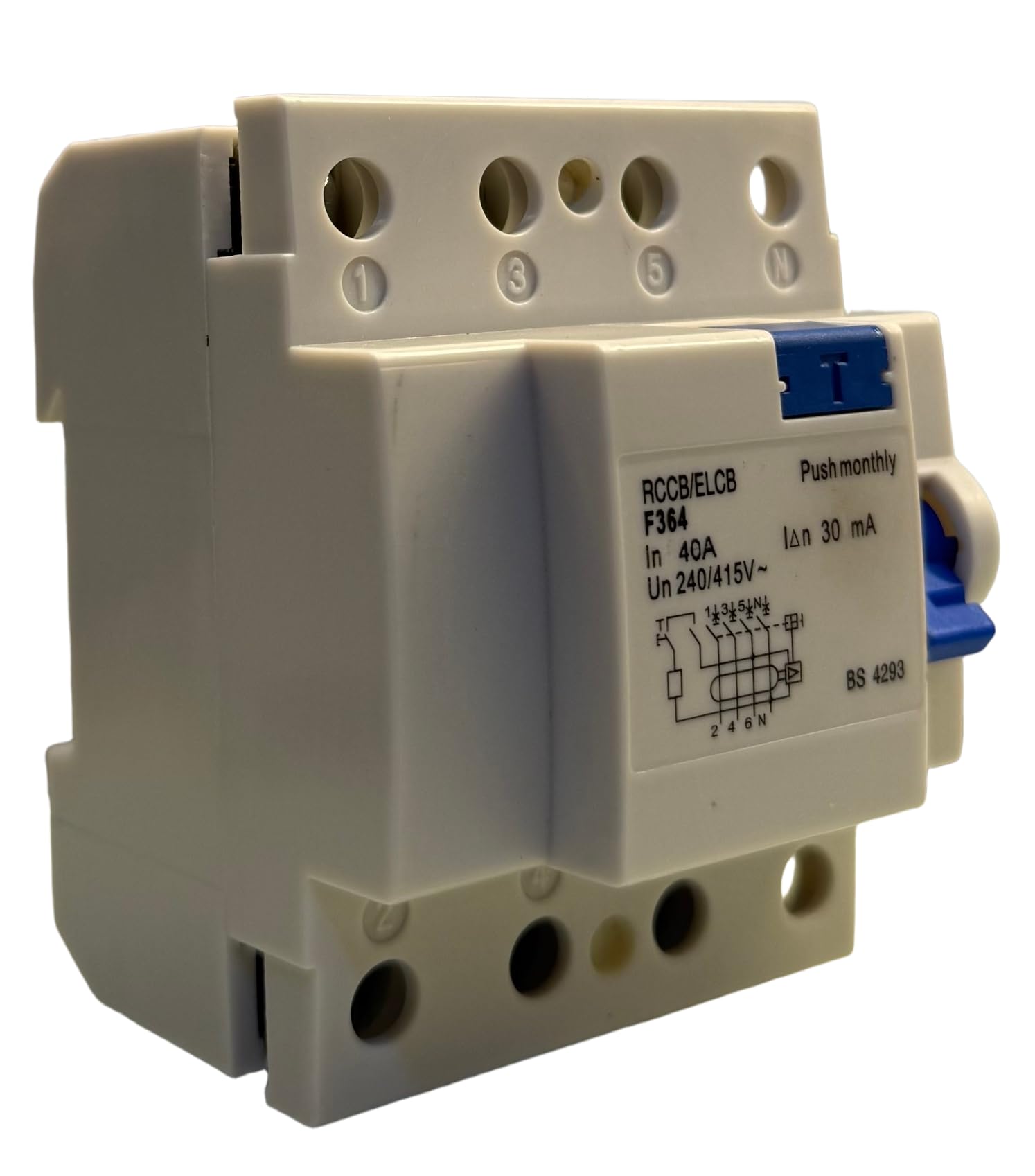 40A 4-Pole RCCB, 30mA, DIN Rail Mount Earth Leakage Circuit Breaker-picture-11
