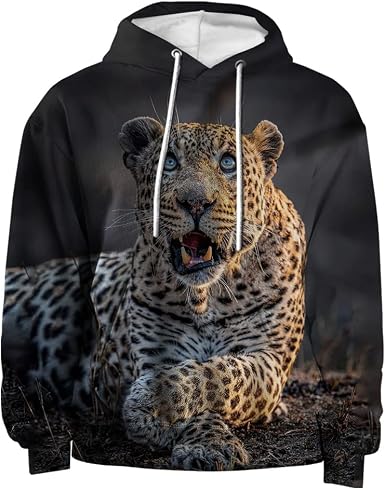 Amazon.com: Sudaderas unisex con estampado de animales salvajes en 3D,  Multicolor, M : Ropa, Zapatos y Joyería