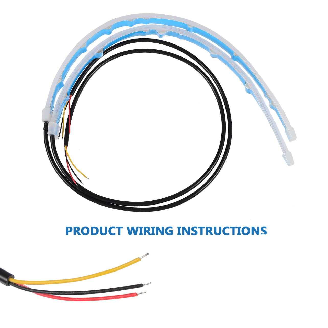 ibasenice 10piezas Tira Led Flexible De Doble Color Para Señal De De Coche Luz Diurna Instalación Fácil Para Suv Camiones y Motos