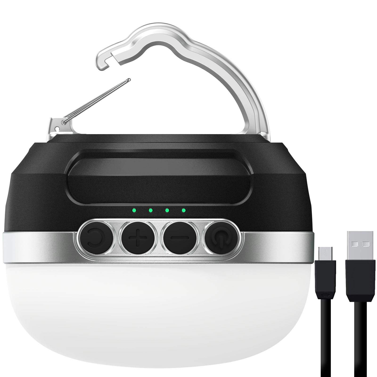 Lampada da campeggio a LED RGB che cambia colore, 8400 mAh, con ricarica USB C, 5 modalità di illuminazione, regolazione continua, impermeabile e forte magnete, per escursioni, interruzioni di