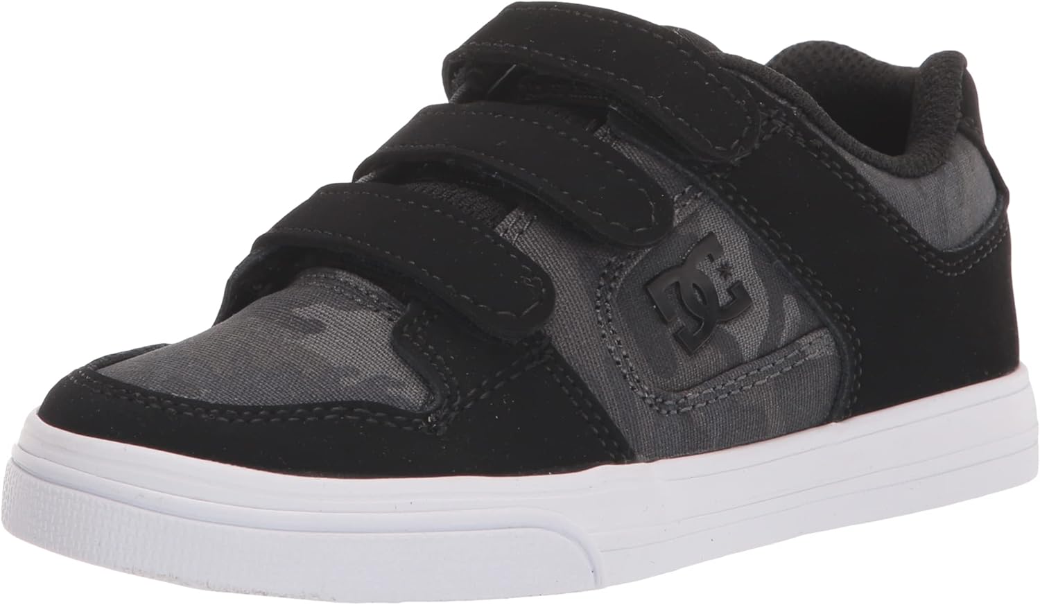 DC Unisex-Child Pure Skate Shoe, Black Camouflage, 3 US Little Kid