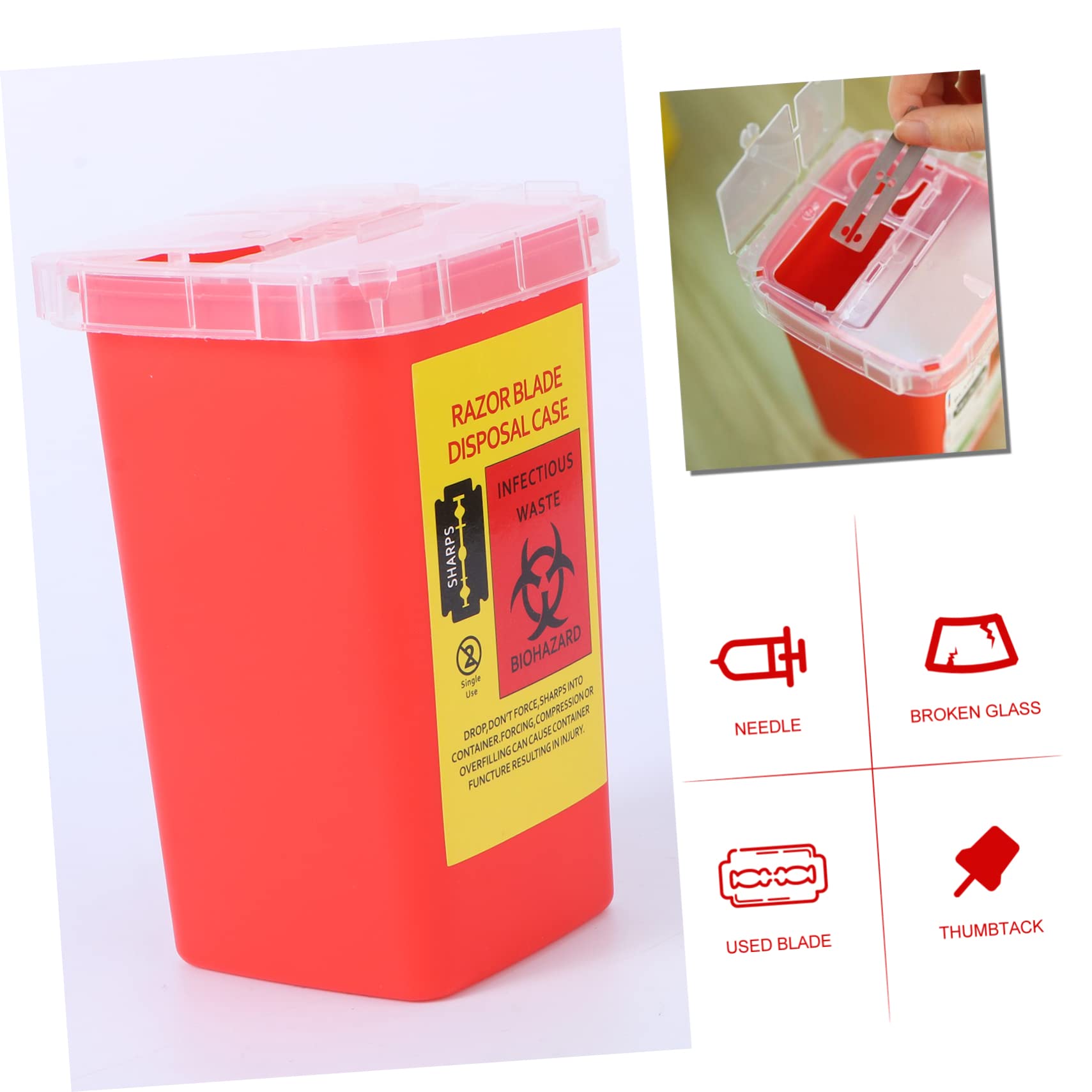 Lurrose Custodia Sicurezza Rasoio 1 Pezzo Portatile Smaltimento