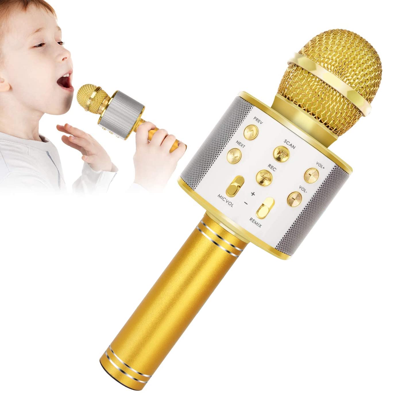 Buy CUQOO Bluetooth Microphone 4 in 1 Karaoke Wireless Microphone