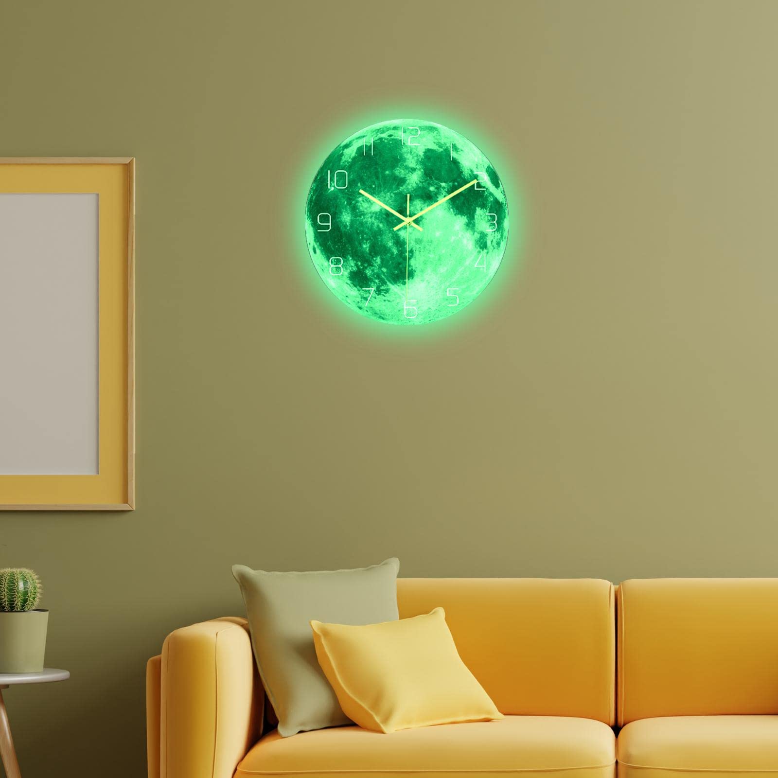 Reloj de Pared Luminoso Acrílico con Movimiento Silencioso Números y Estilo Contemporáneo Apto para Cocina y Restaurante 30cm