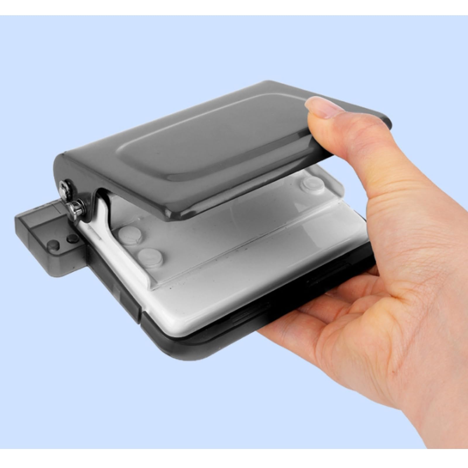 Perforatore a 10 Comp Perforatore con Coperchio a Cerniera Facile da Usare Perforatrice per Impiegati D'ufficio,