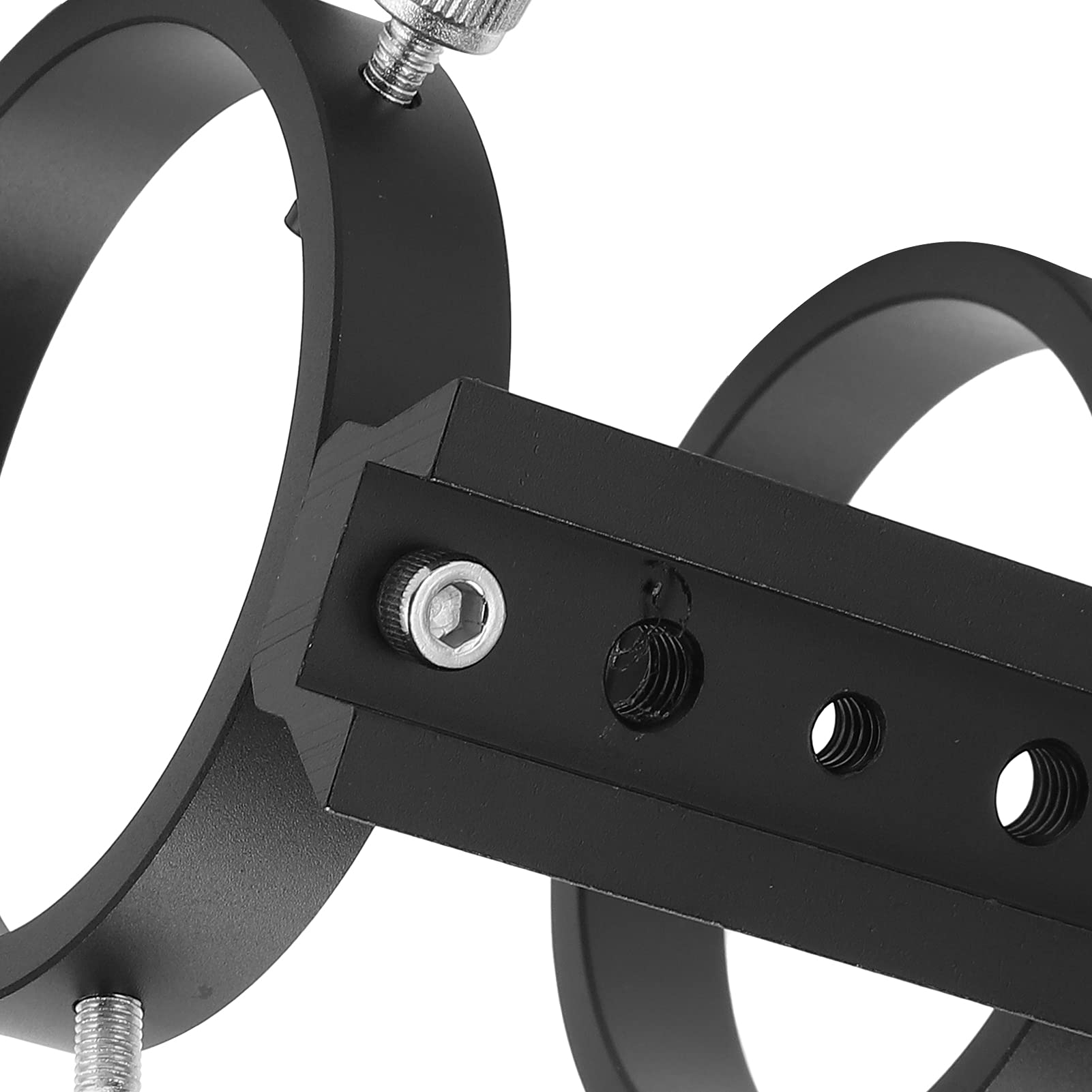 Buscador de telescopio Soporte de alcance, aleación de aluminio Soporte de anillo de montaje de alcance de guía con orificio estándar de 1/4 ", para telescopio astronómico de diámetro interior de 43 a