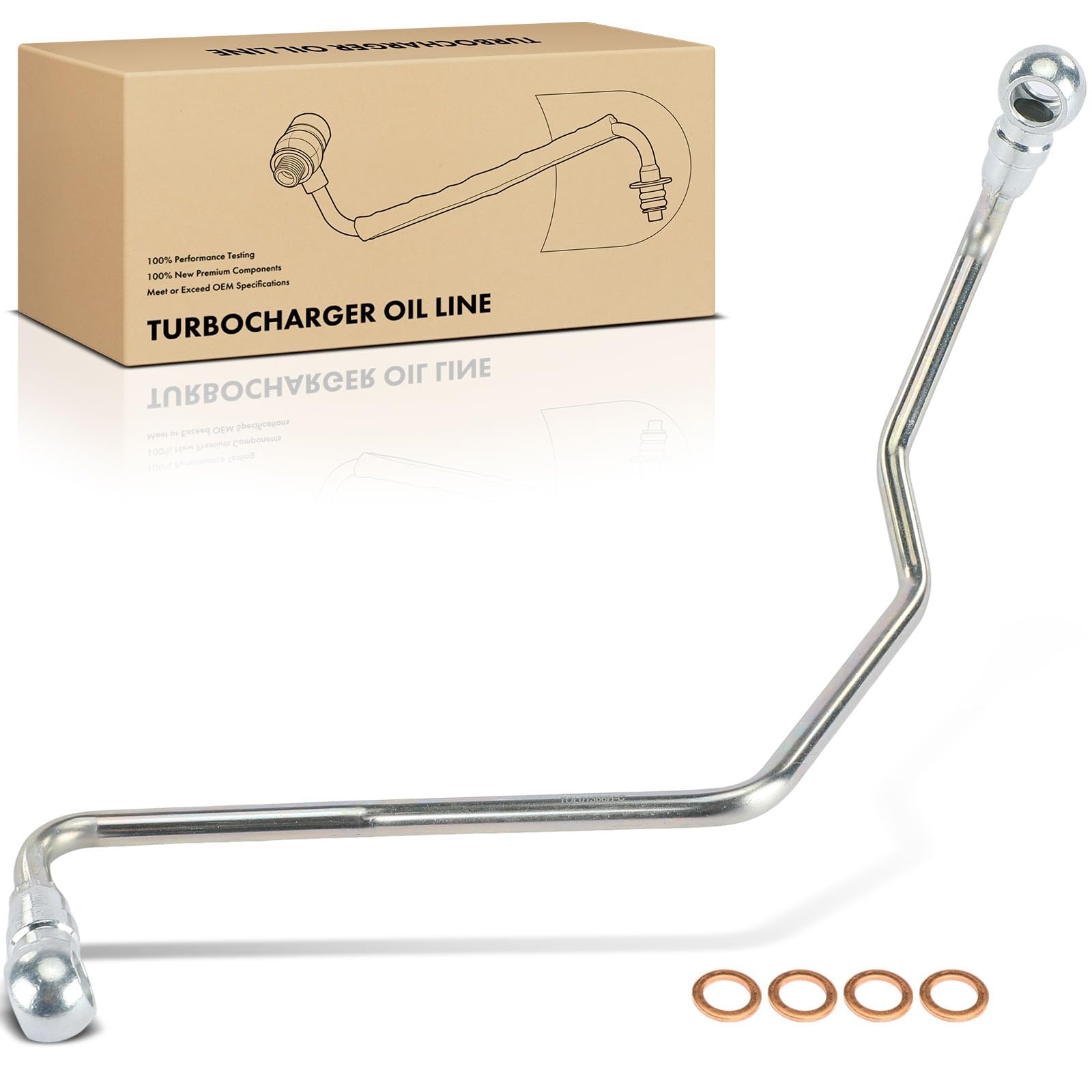 Frankberg Línea de aceite del turbocompresor 11657534454 | Compatible con: M.i.n.i R.o.a.d.s.t.e.r R59, M.i.n.i R56, M.i.n.i Clubman R55, M.i.n.i Paceman R61