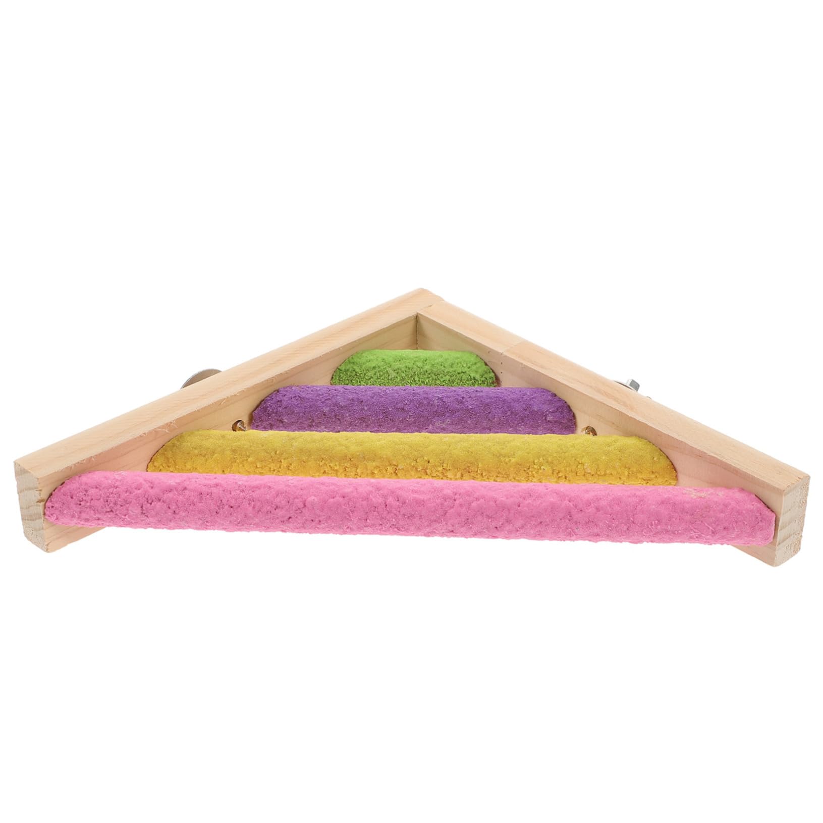 ifundom Wooden Parrot Stand Ladder with Colorful Grind Sticks Climbing Activity Bar for Parrots for Pet Training and Encouraging Exercise Home Pet Shop