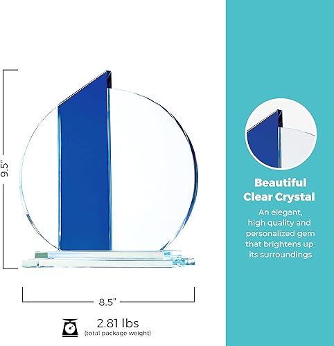 Miniatura 5 de Baudville Trofeo con bandas azules grabadas