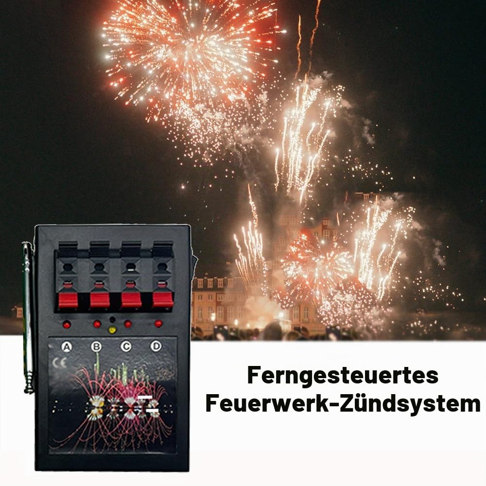 Kabelloses Feuerwerk-Schießsystem – Erweiterbares batteriebetriebenes Feuersystem für Hochzeiten, Partys und Hotels, umweltfreundlich, Bühnenfernbedienung