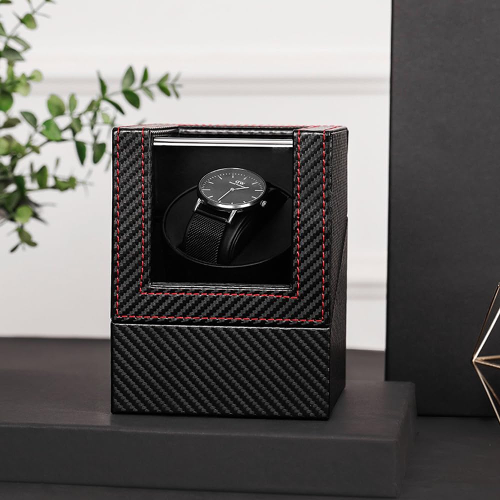 WANGCL Remontoir de Montre Automatique, boîte de Remontoir de Montre Simple avec Moteur Silencieux, Oreiller de Montre réglable