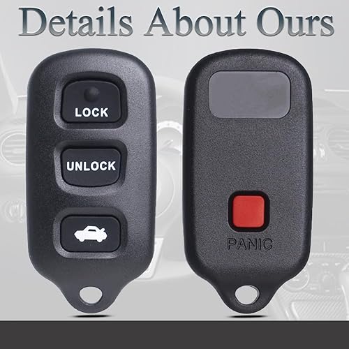 Miniatura 6 de Llavero de entrada sin llave compatible con Toyota Camry 2002-2006  Solara 2002-2003  Toyota Matrix Pontiac Vibe 2003-2008  Sienna 1999-2003