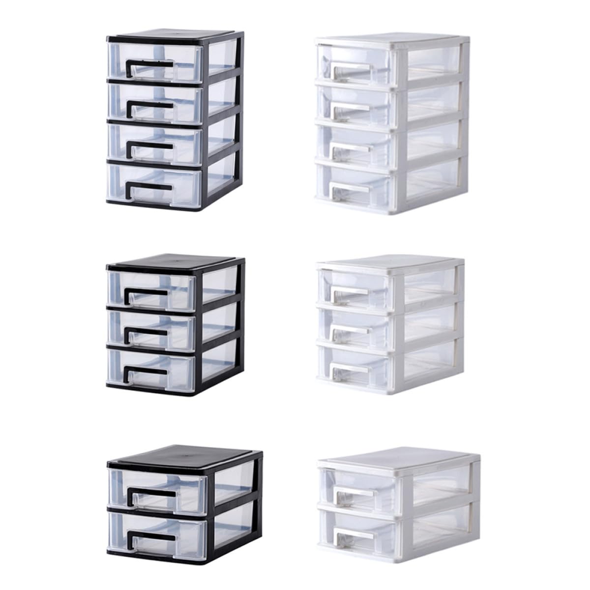Transparente Kunststoff aufbewahrungsbox Lagigem Schubladenschrank Mittlere Multifunktional Tragbar als Schreibtisch organizer für Büro Wohnzimmer und Bad