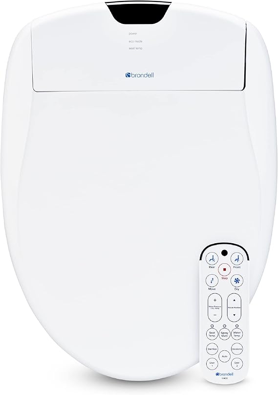 Brondell S1400EW Luxury Bidet Toilet Seat with Dual StainlessSteel