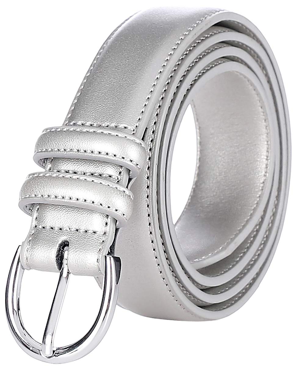 Falari Women Genuine Leather Belt Fashion Dress Belt With Single Prong Buckle 6028-31 Colors