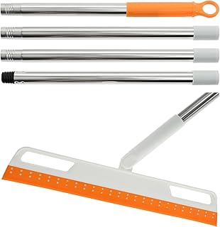 Multifunction Magic Broom Sweeper 4-1 Extral Long Handle Silicone Floor Squeegee Broom no Bristles Excelent for Flat Floor...