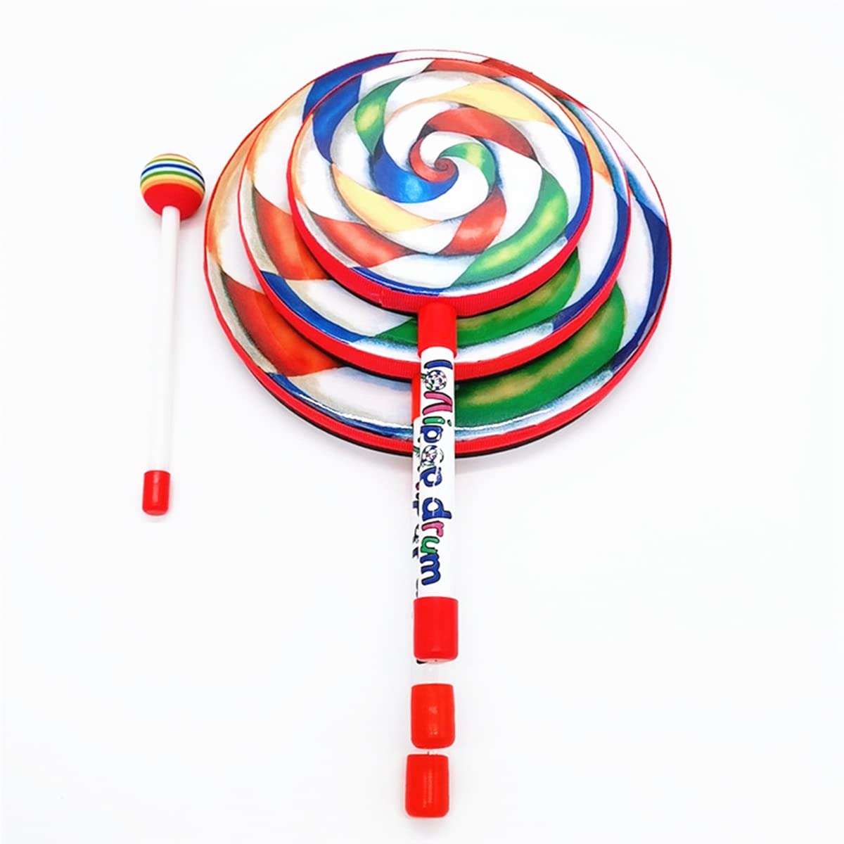 Orff Instruments Orff Strumento A Percussione Lollipop Tamburi A Mano 6/8/10 Pollici Tre Dimensioni Puntelli da Ballo Strumenti A Percussione A Mano Giocattoli Educativi