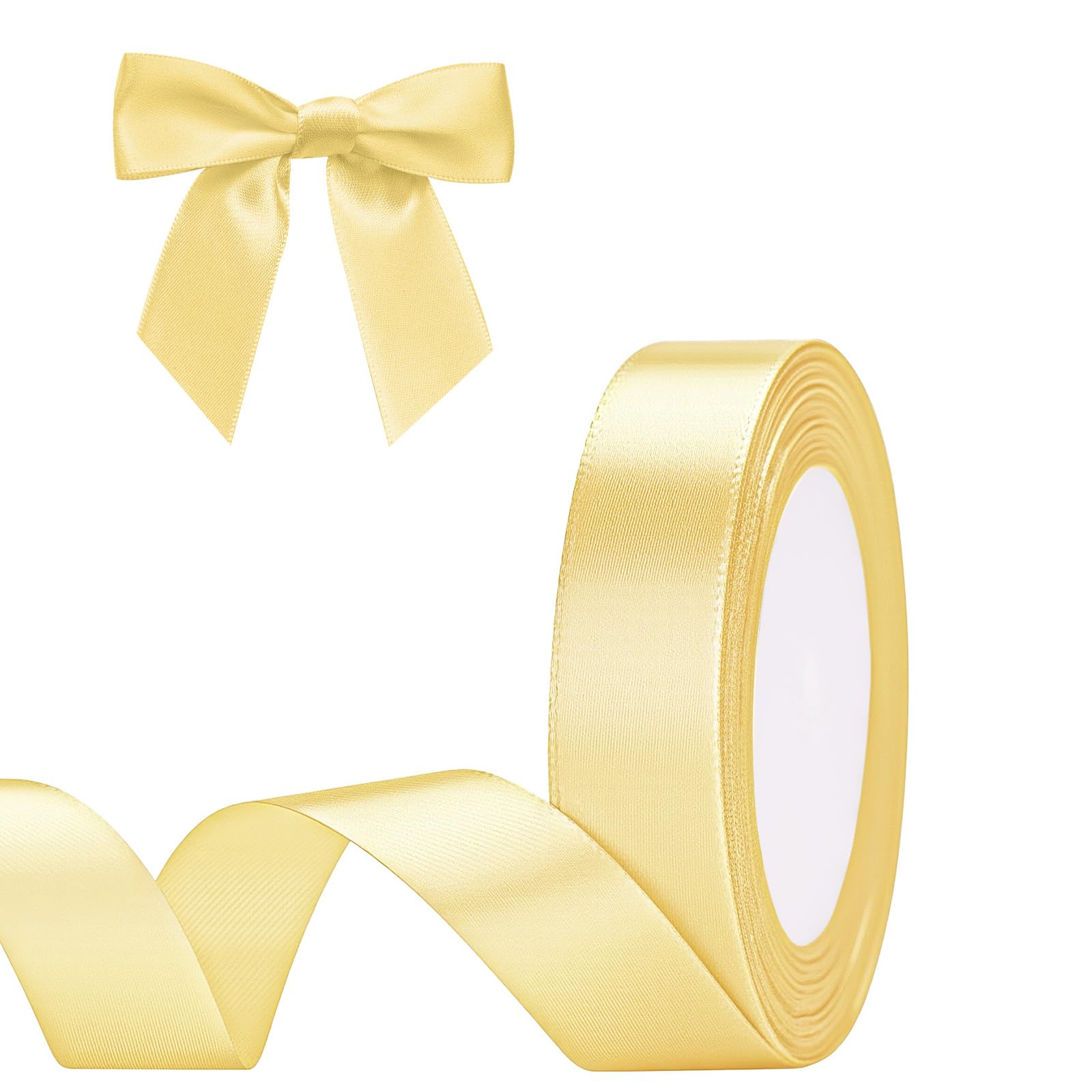 G2PLUS Baby Pink Satin Ribbons 10mm: Thick Fabric Gift Wrap Ribbons for Crafting, Party Decoration, 22m — view 19