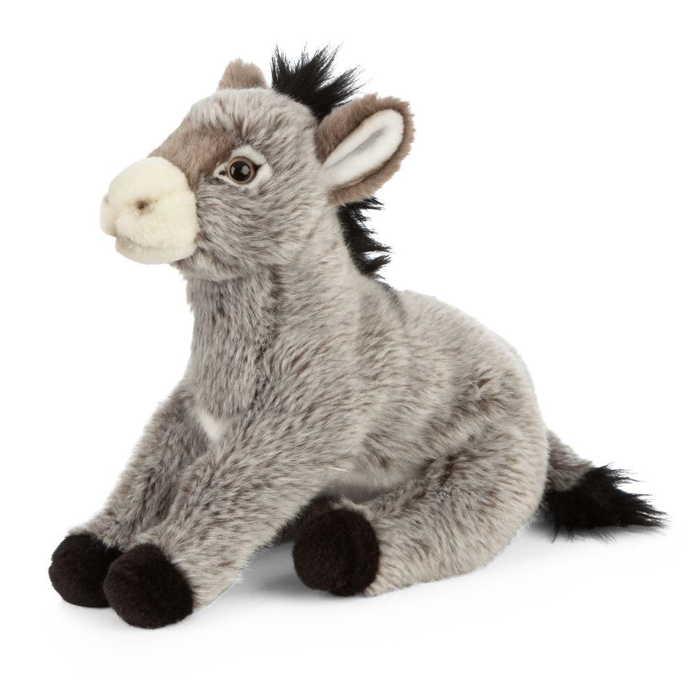 Peluche Living Nature - Âne (22cm), Gris