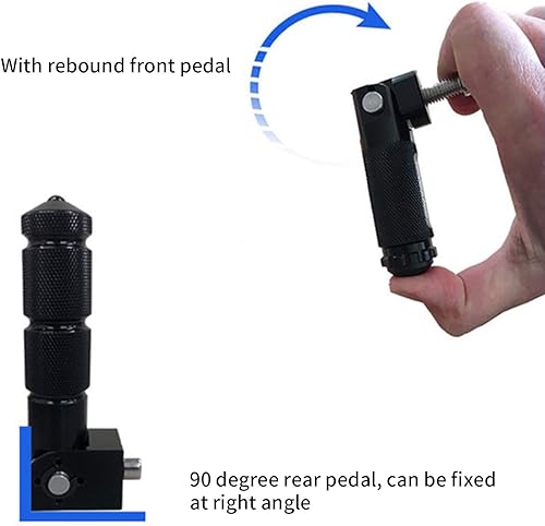 Miniatura 7 de Watris Veiyi 2 clavijas de pie de motocicleta, clavijas eléctricas para motocicleta con 2 tornillos de montaje, para la mayoría de automóviles