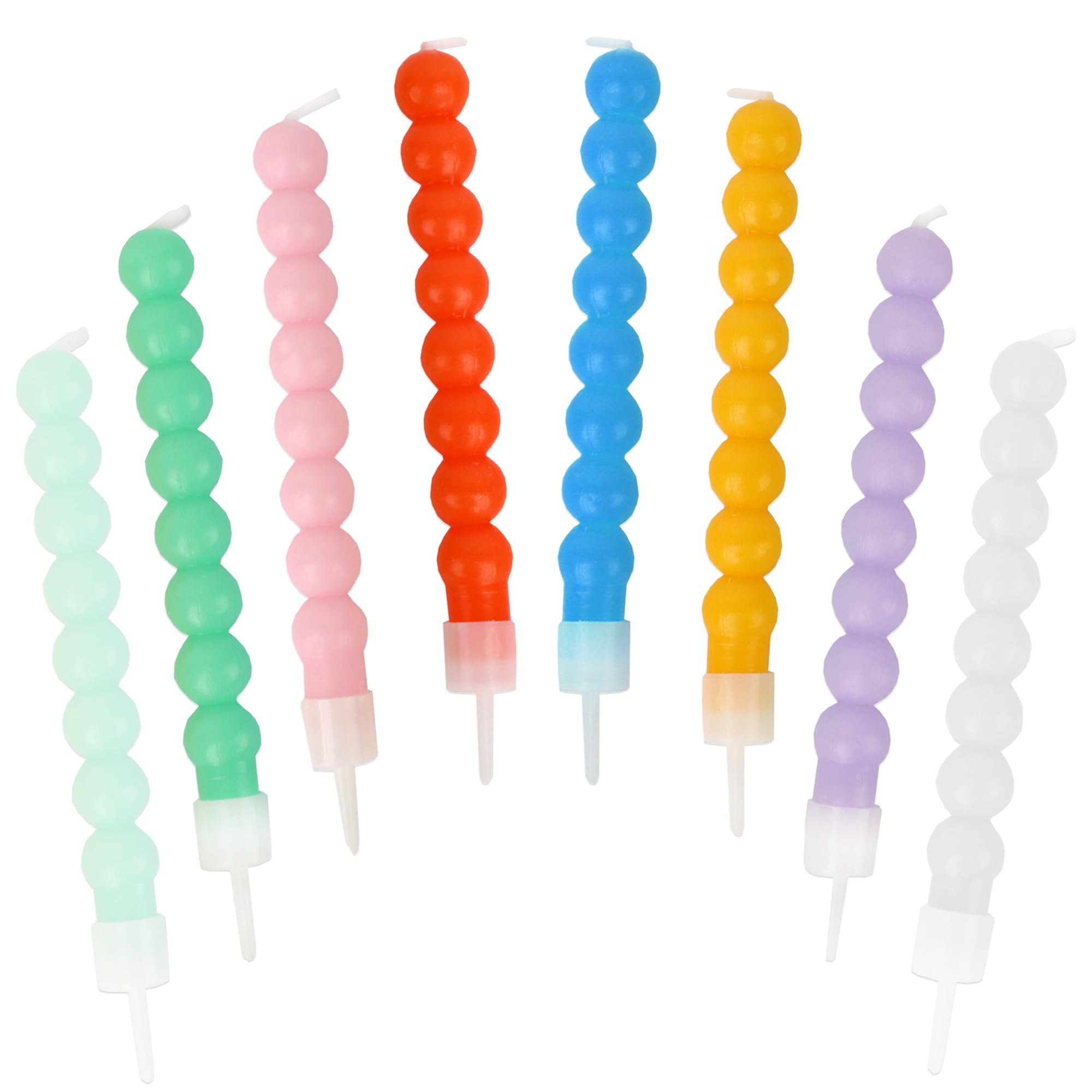 Talking Tables 8 x Bobble Birthday Candles Cake Toppers – Colourful Pastel Birthday Cake Decorations, Premium Quality, Perfect for Celebrations – Eco Packaging 8cm Height