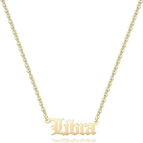 18K Gold Plated Astrology Necklace for Women Jewelry,12 Zodiac Pendant Horoscope Co...