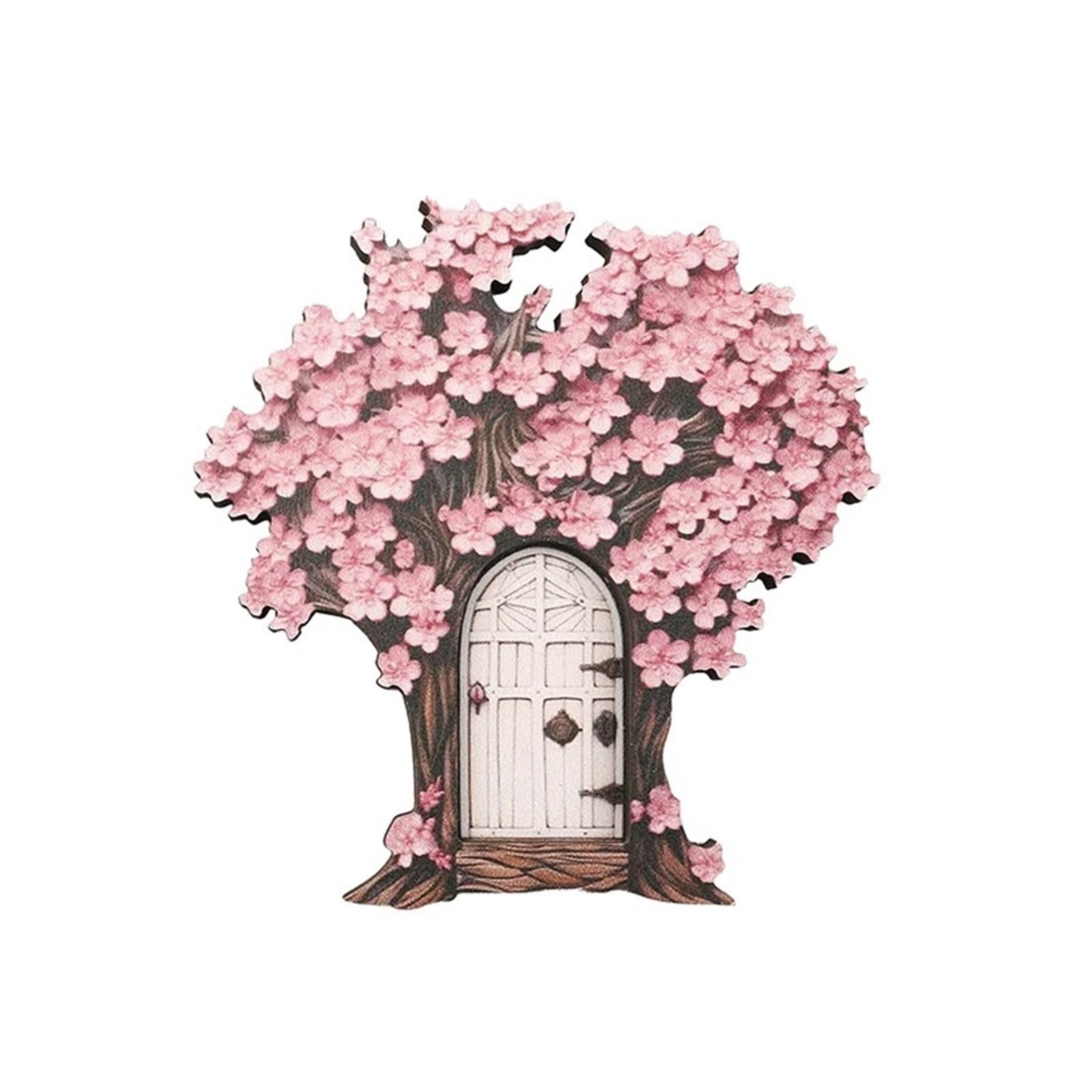 Dazhua Enchanting Wooden Fairy Door for Garden - Mini Elf Door Decor for Adults(Color 1)
