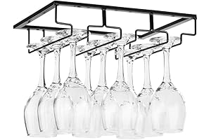 FOMANSH Under Cabinet Wine Glass Organizer